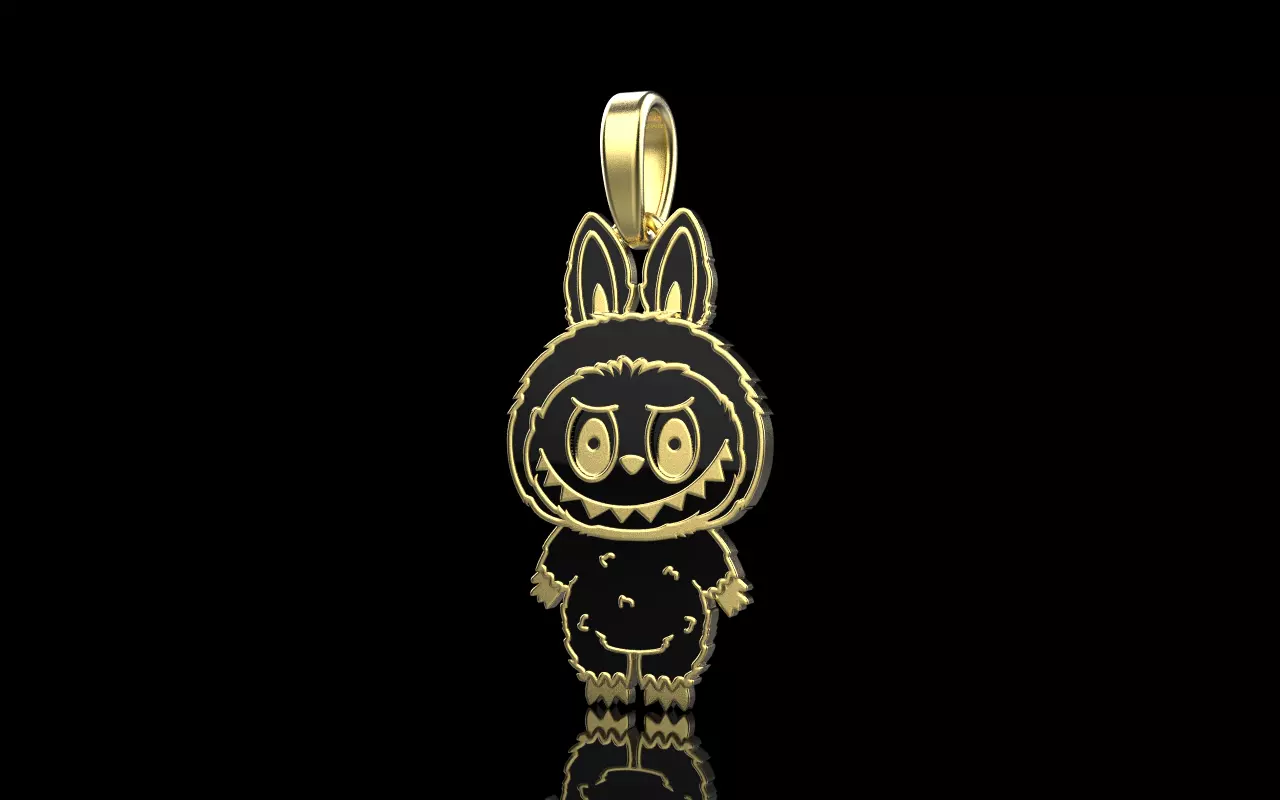 Labubu pendant model 1396 3D print model_22