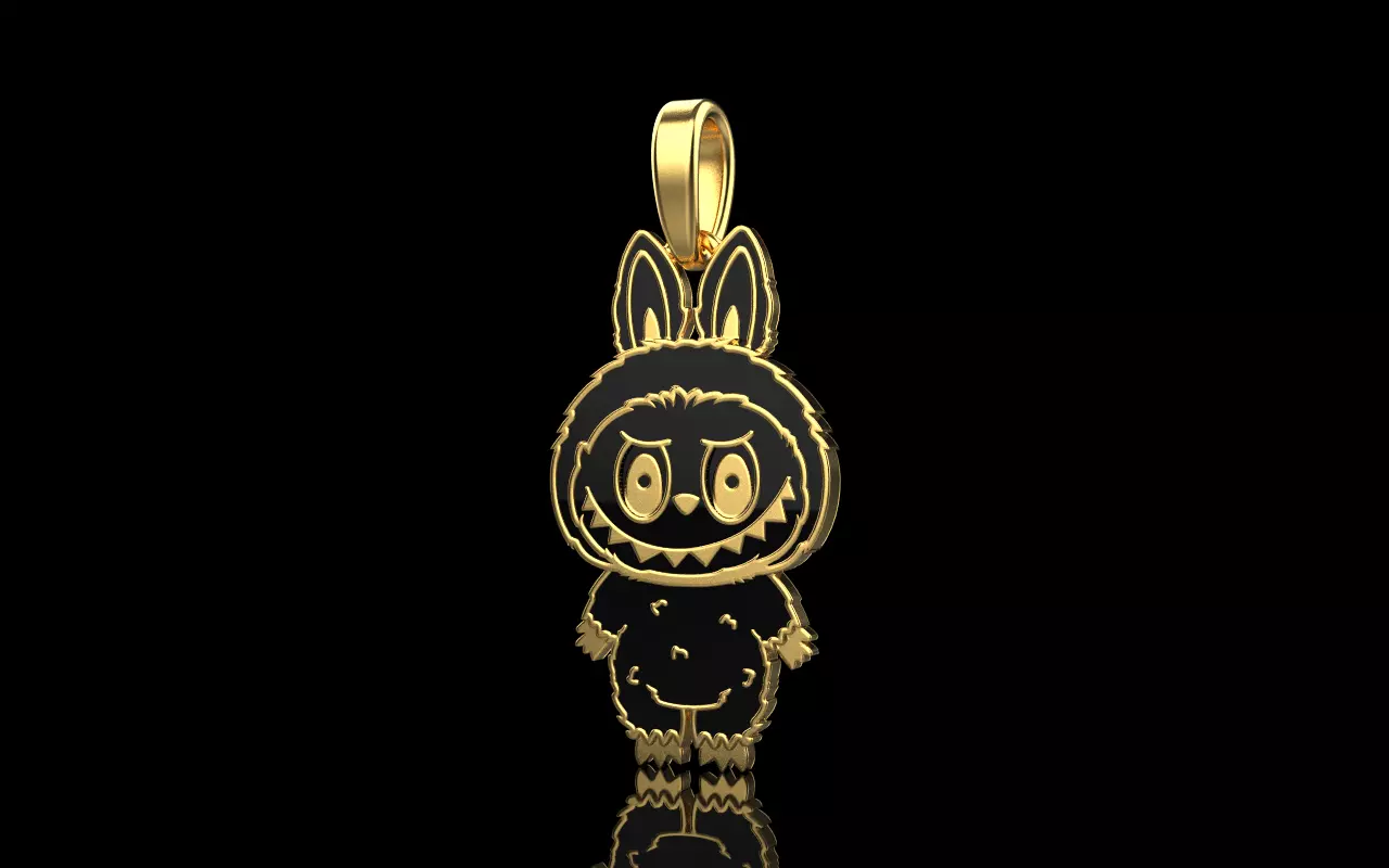 Labubu pendant model 1396 3D print model_2