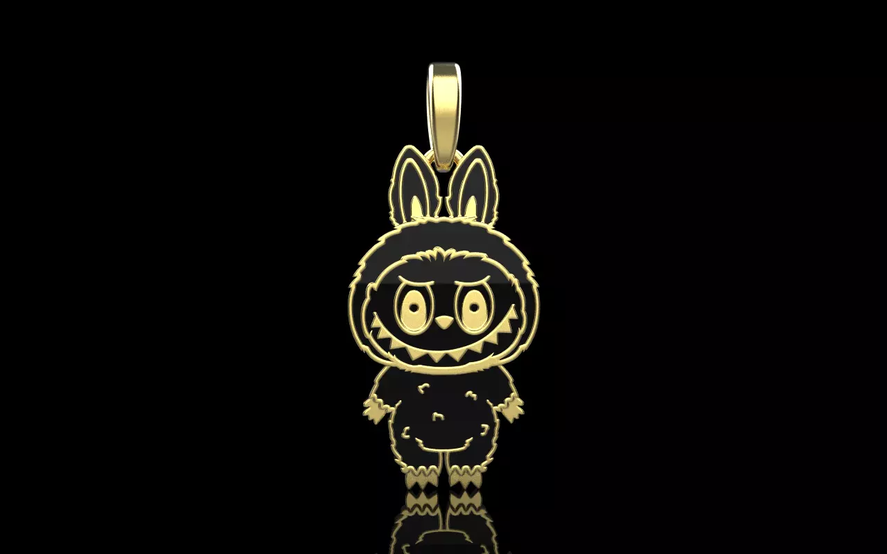 Labubu pendant model 1396 3D print model_9