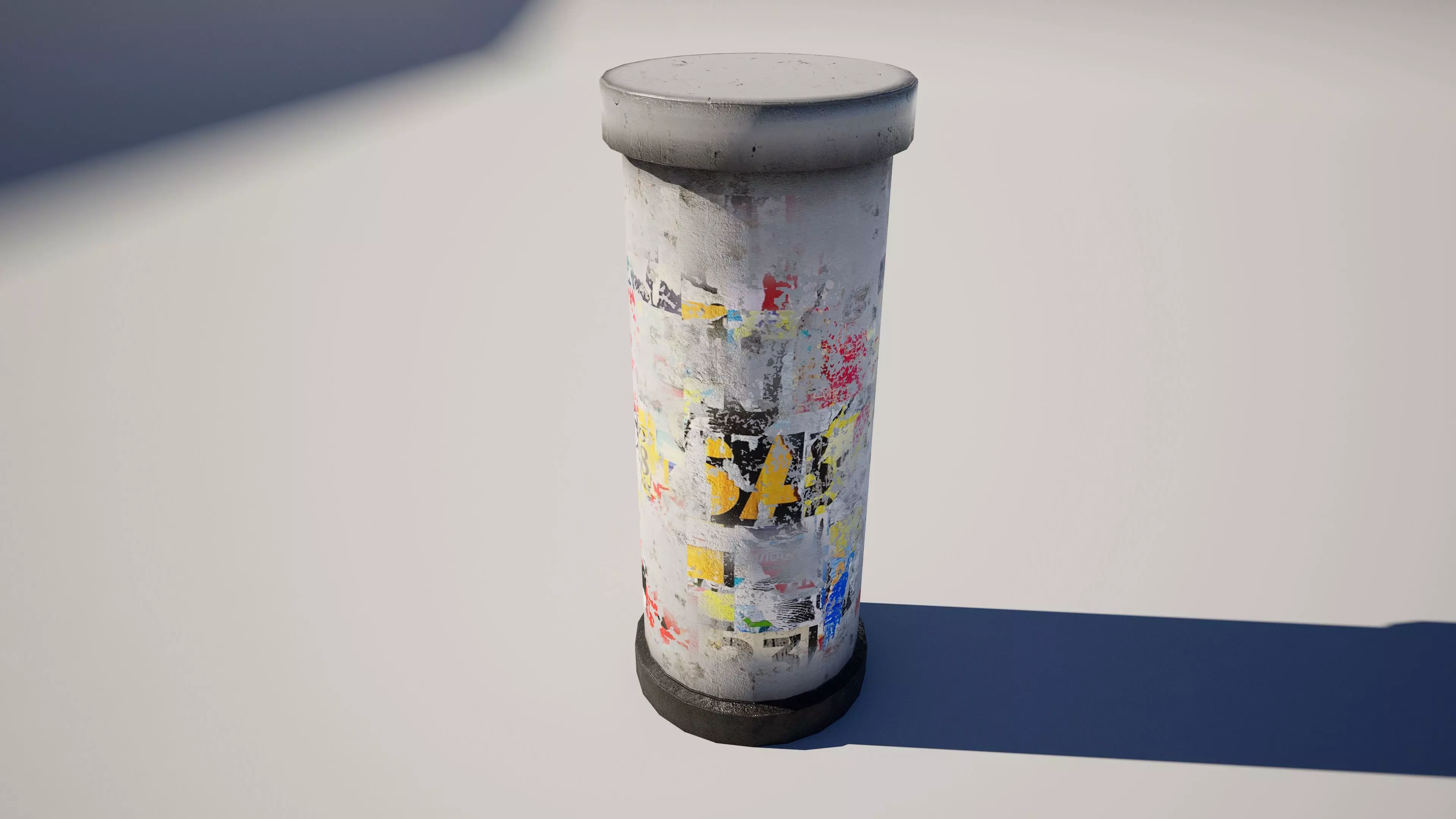 Advertising Column 3D model_1