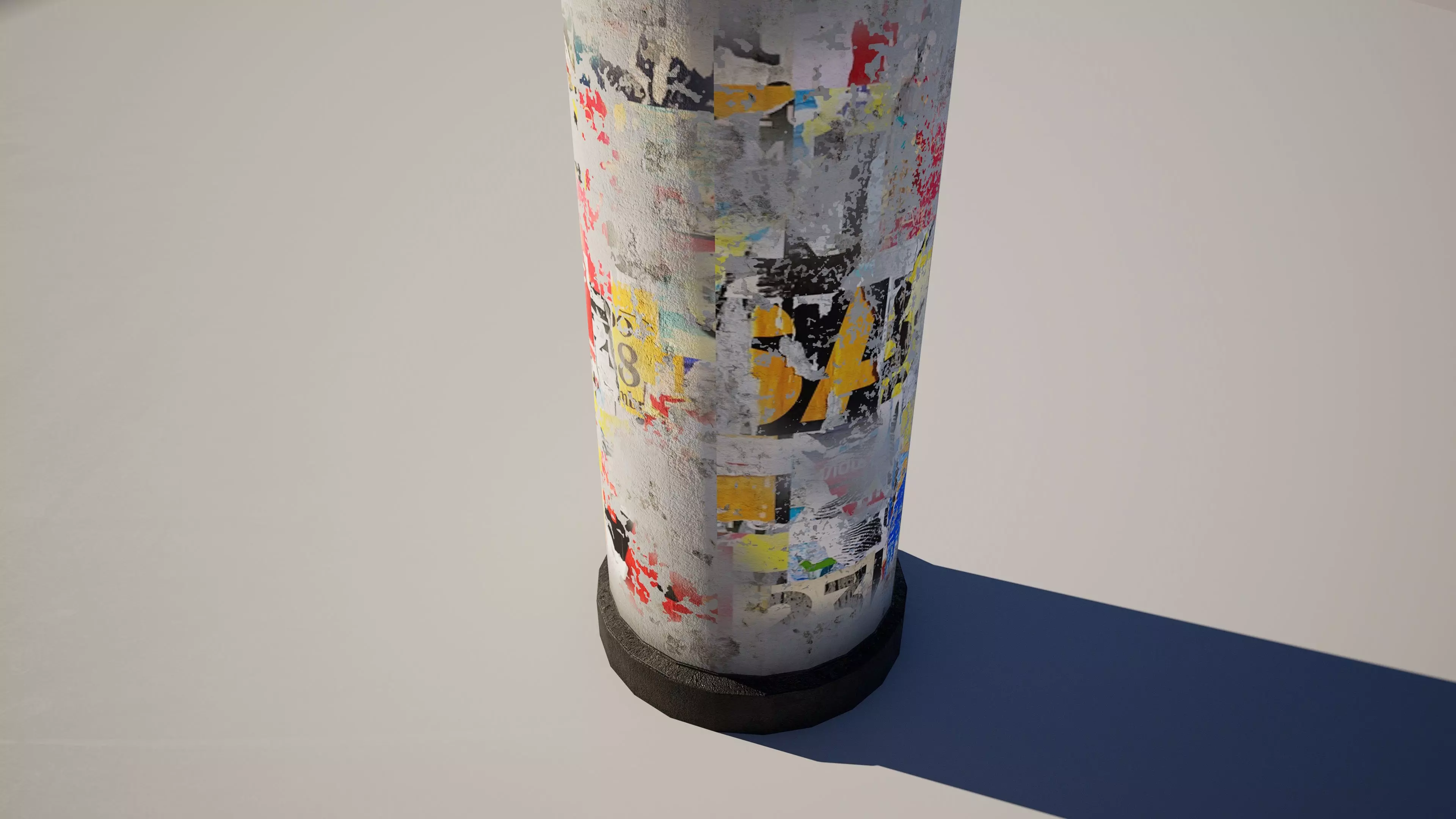 Advertising Column 3D model_2