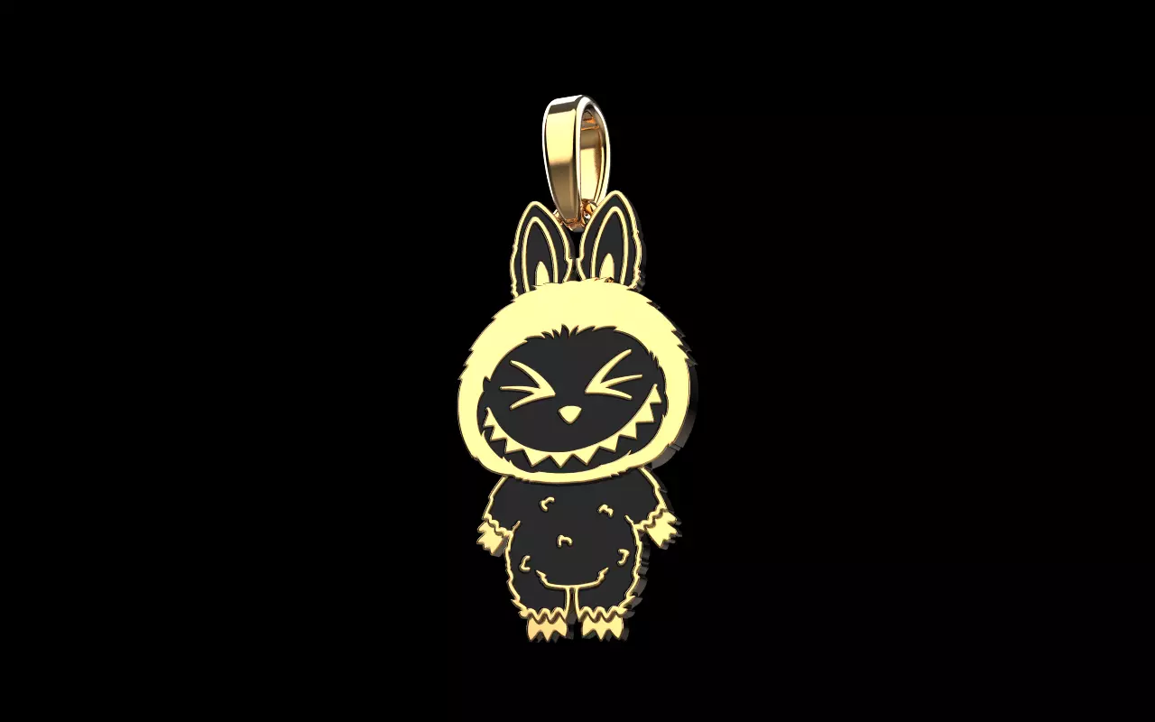 Labubu pendant model 1398 3D print model_25