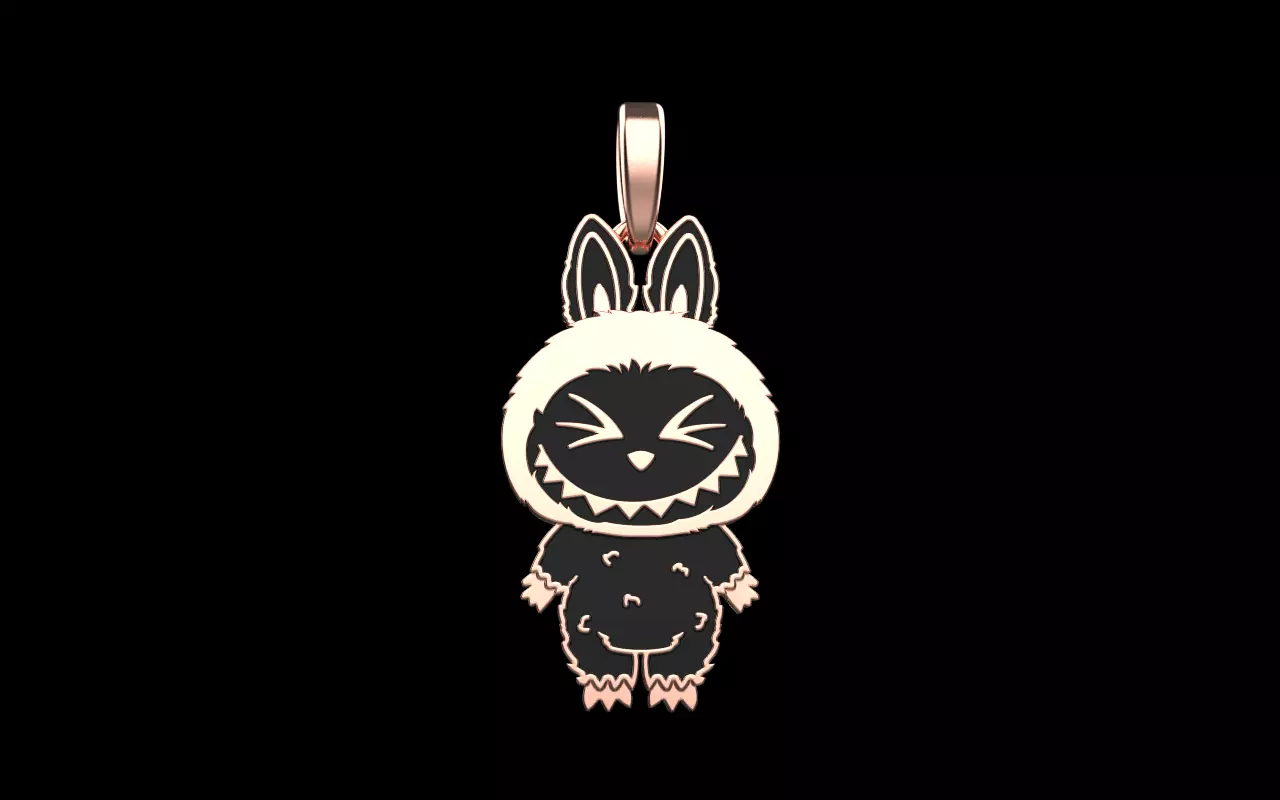 Labubu pendant model 1398 3D print model_15