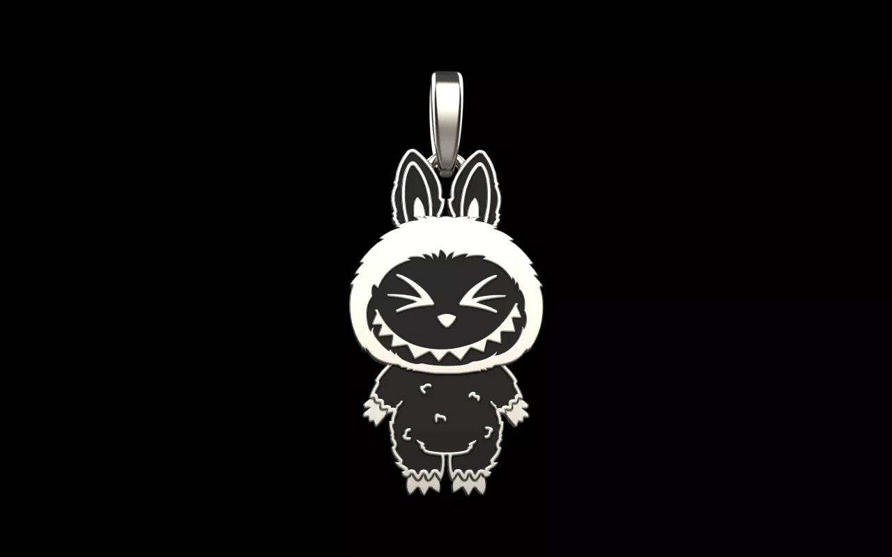 Labubu pendant model 1398 3D print model_13