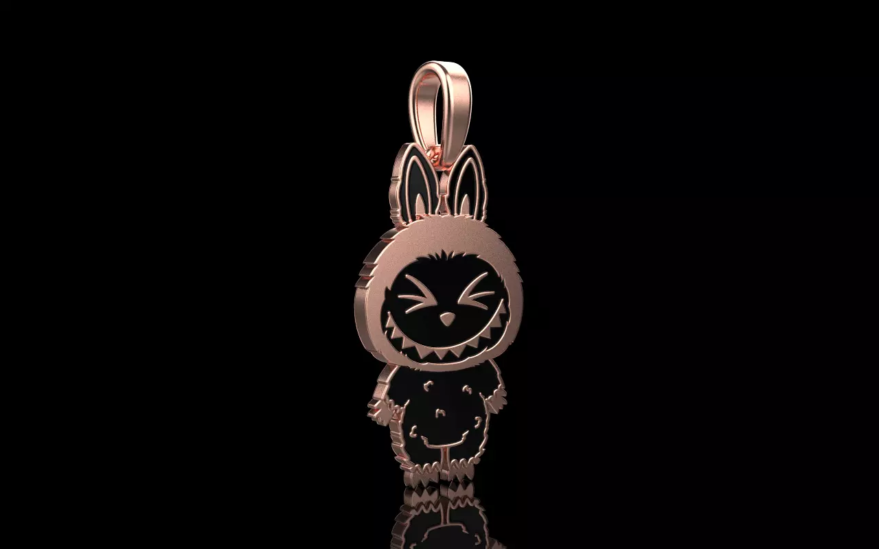 Labubu pendant model 1398 3D print model_21