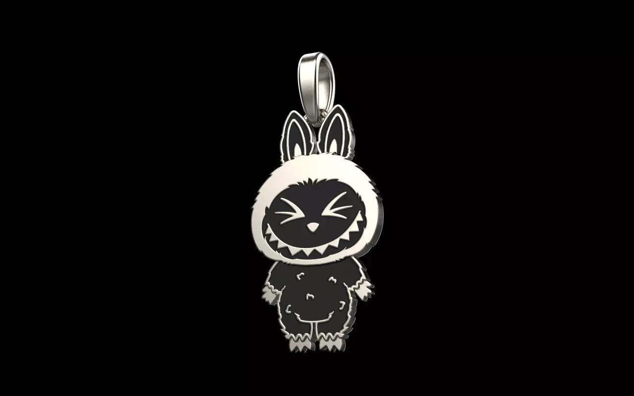 Labubu pendant model 1398 3D print model_26