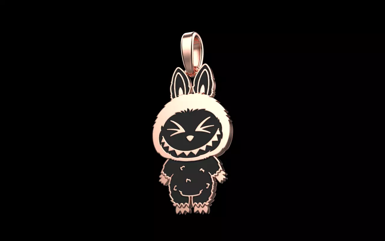 Labubu pendant model 1398 3D print model_27