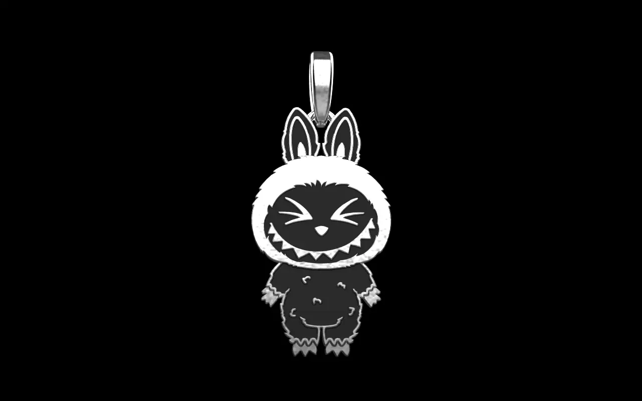 Labubu pendant model 1398 3D print model_17