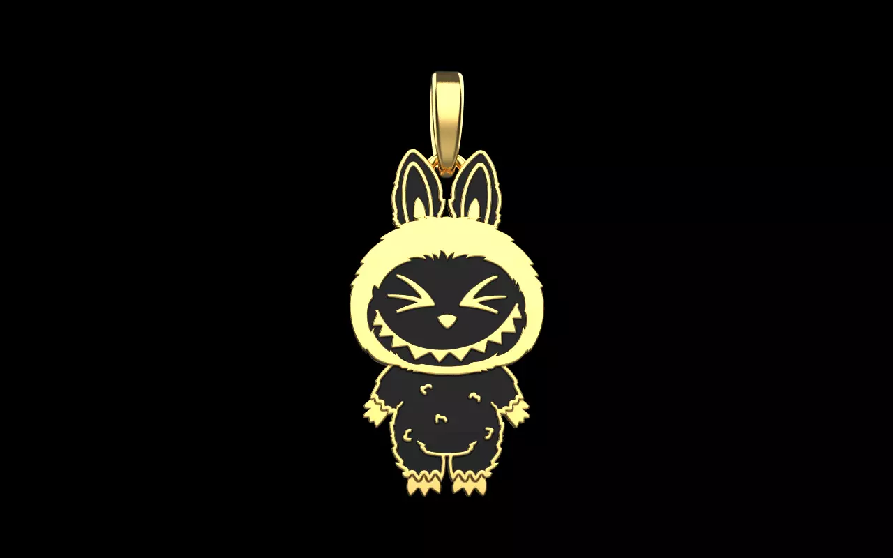 Labubu pendant model 1398 3D print model_9