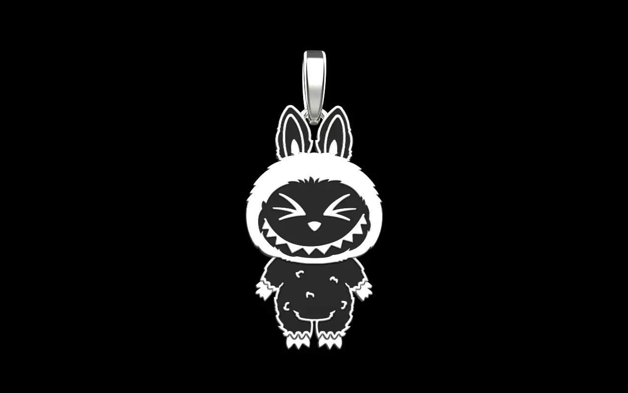 Labubu pendant model 1398 3D print model_16