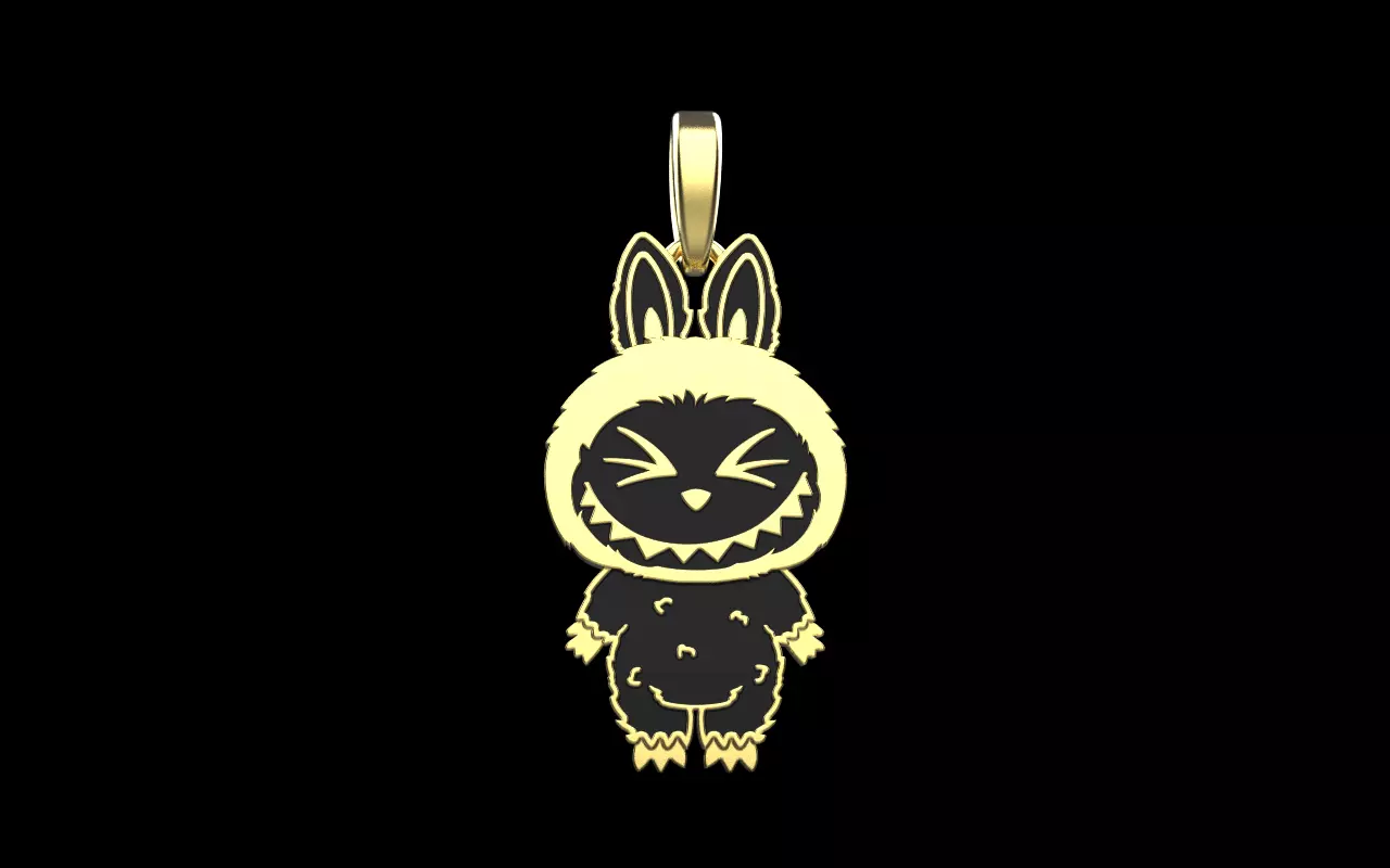 Labubu pendant model 1398 3D print model_0