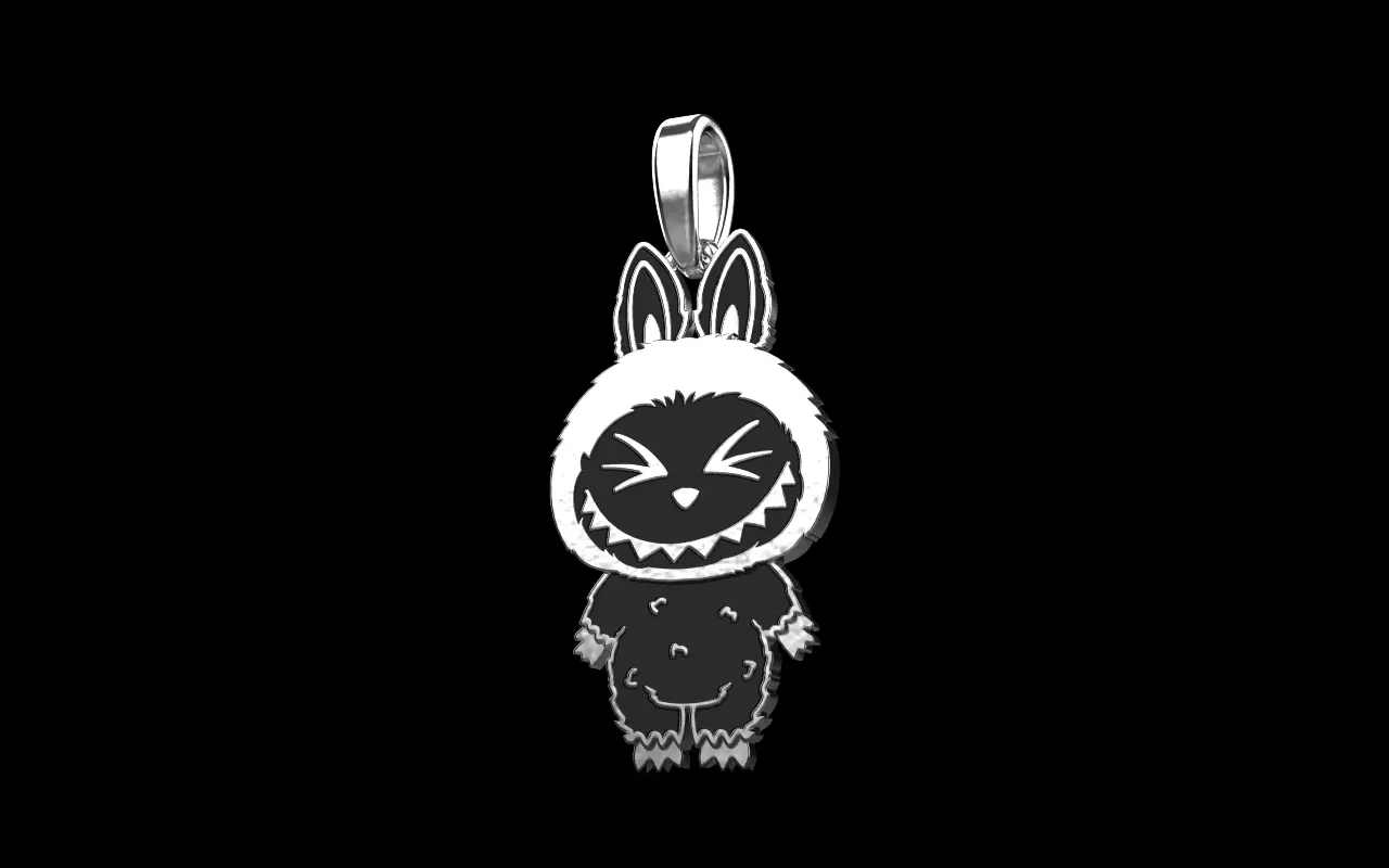 Labubu pendant model 1398 3D print model_30