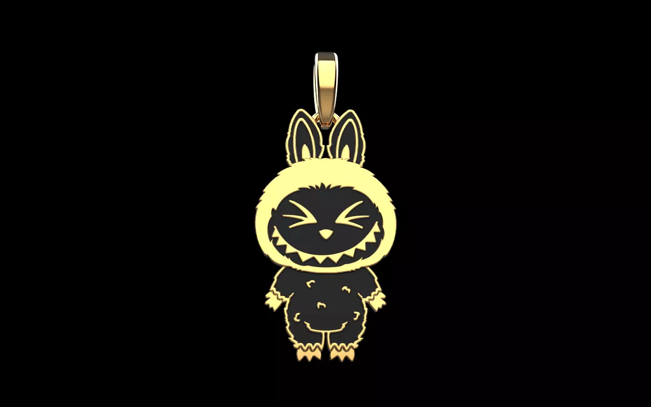 Labubu pendant model 1398 3D print model_10