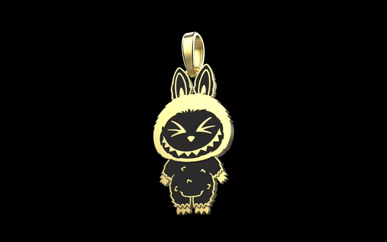 Labubu pendant model 1398 3D print model_24