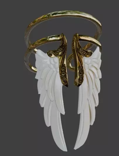Angel Wing Ring Elegant Fantasy Jewelry 3D print model_0