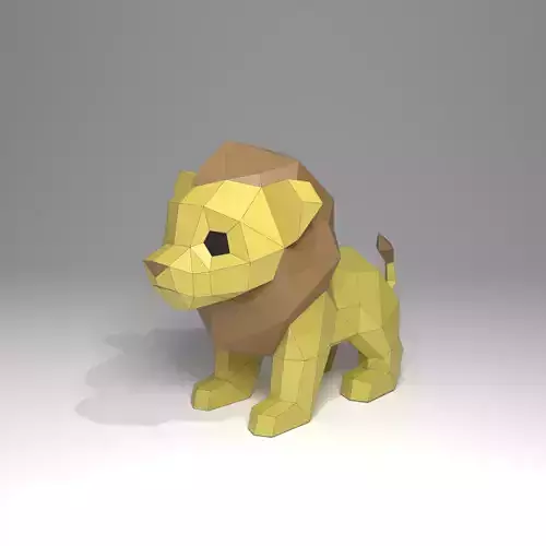 Low Poly Lion 3D Model Low-poly 3D model