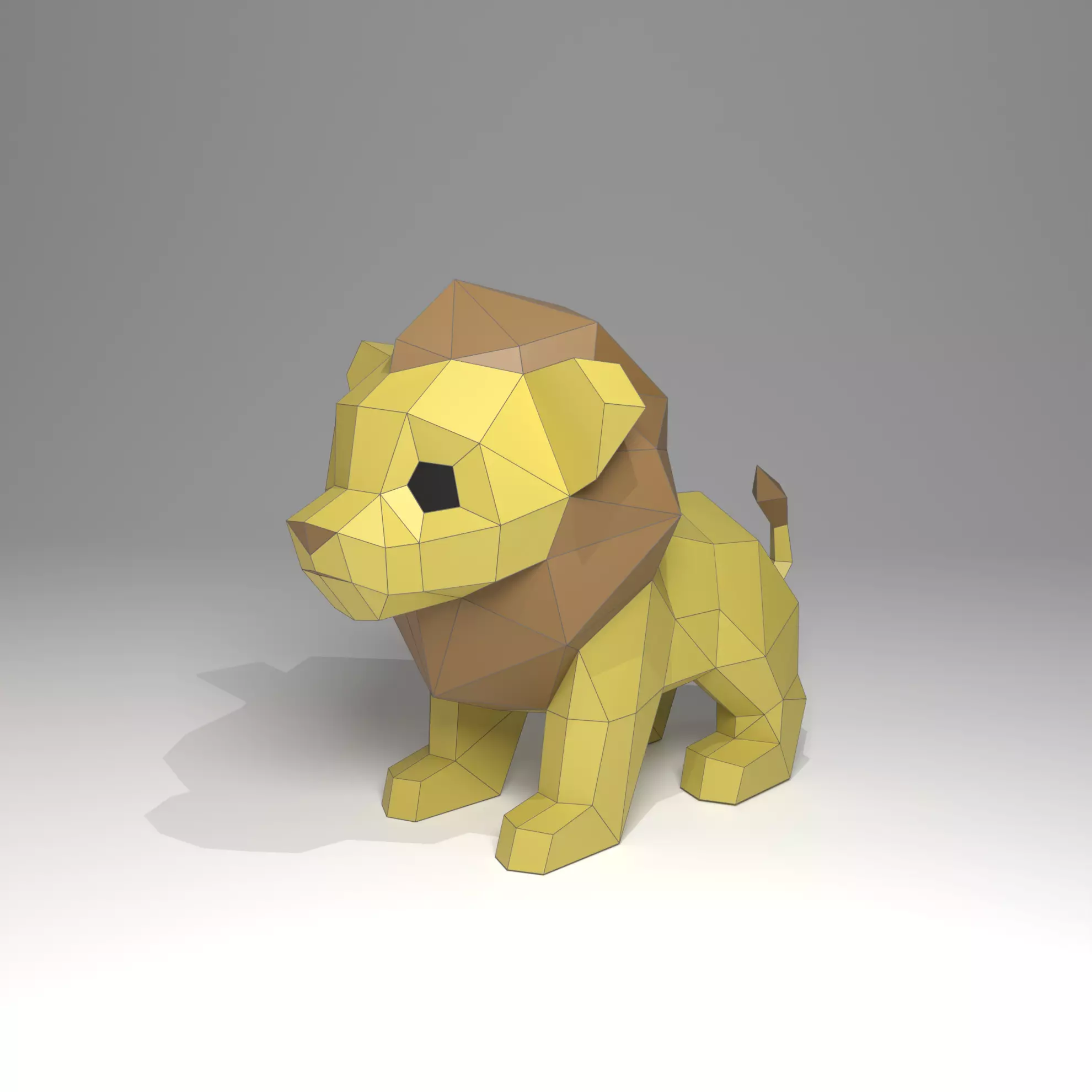 Low Poly Lion 3D Model Low-poly 3D model_0
