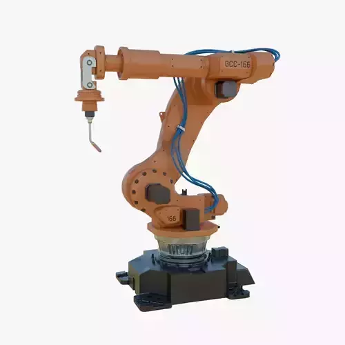Industrial Welding Robot Orange Clean