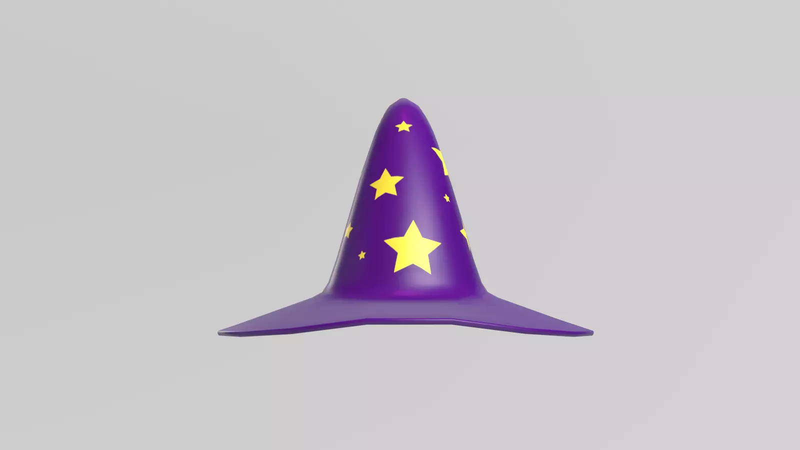 Stylized Low-Poly Mage Hat Low-poly 3D model_3