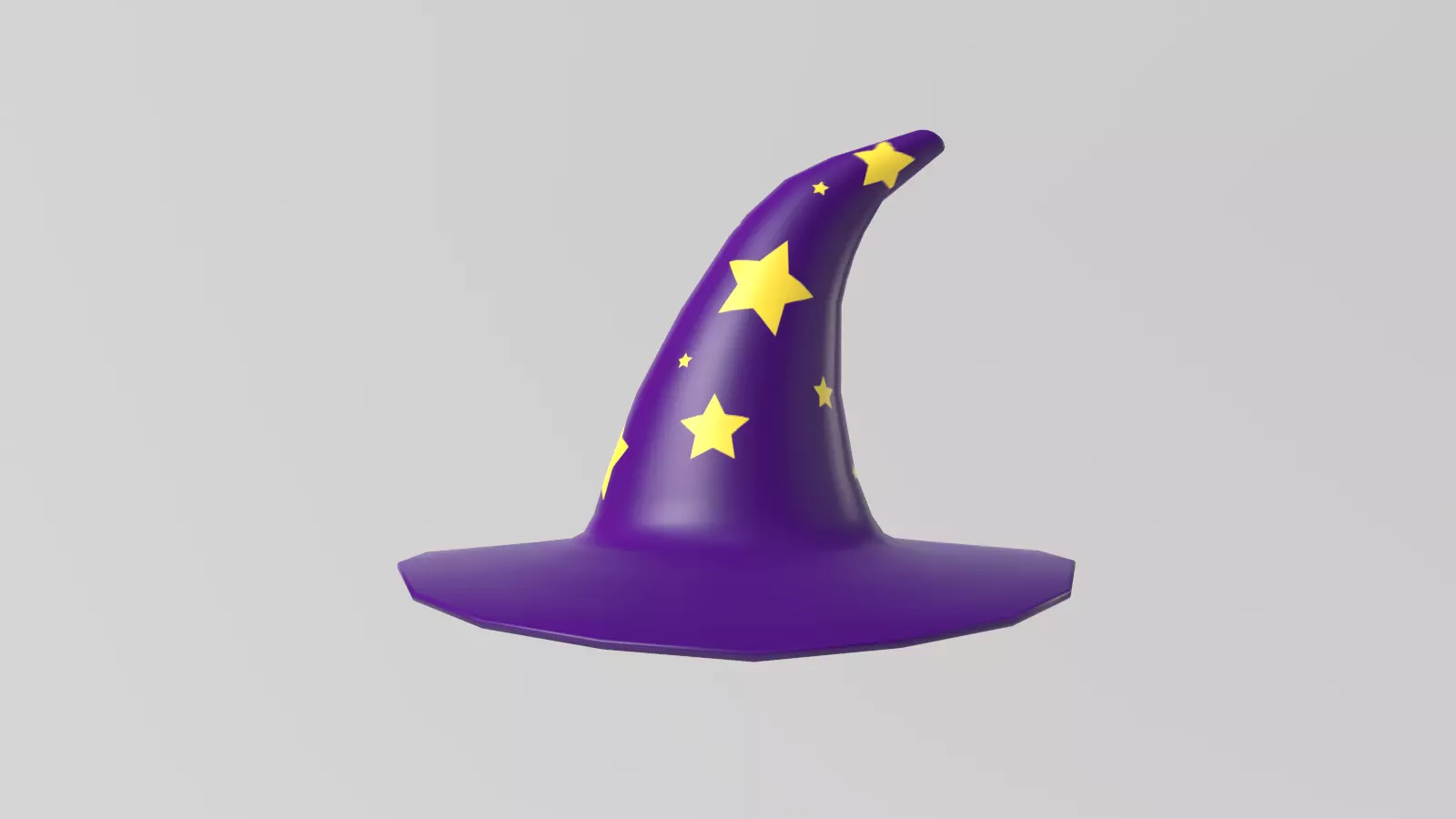 Stylized Low-Poly Mage Hat Low-poly 3D model_5