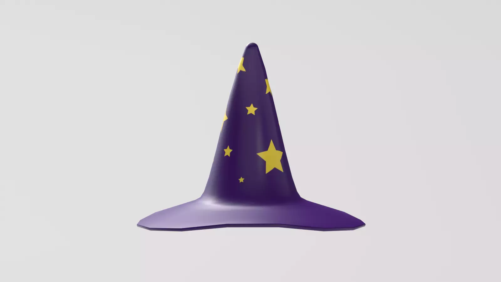 Stylized Low-Poly Mage Hat Low-poly 3D model_6