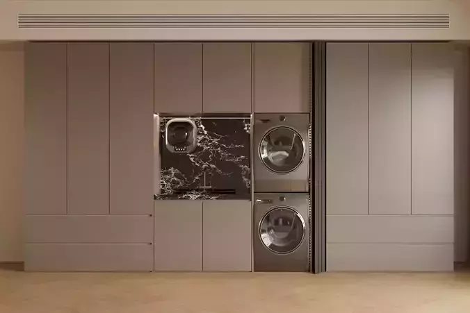 The Italian - style washing machine cabinet