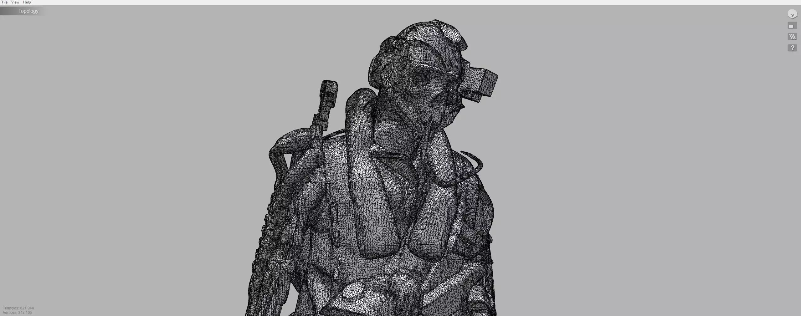 Futuristic combat warrior 3D model_10