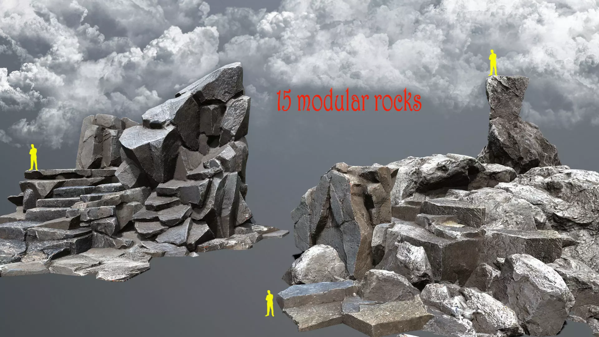 rocks Low-poly 3D model_0
