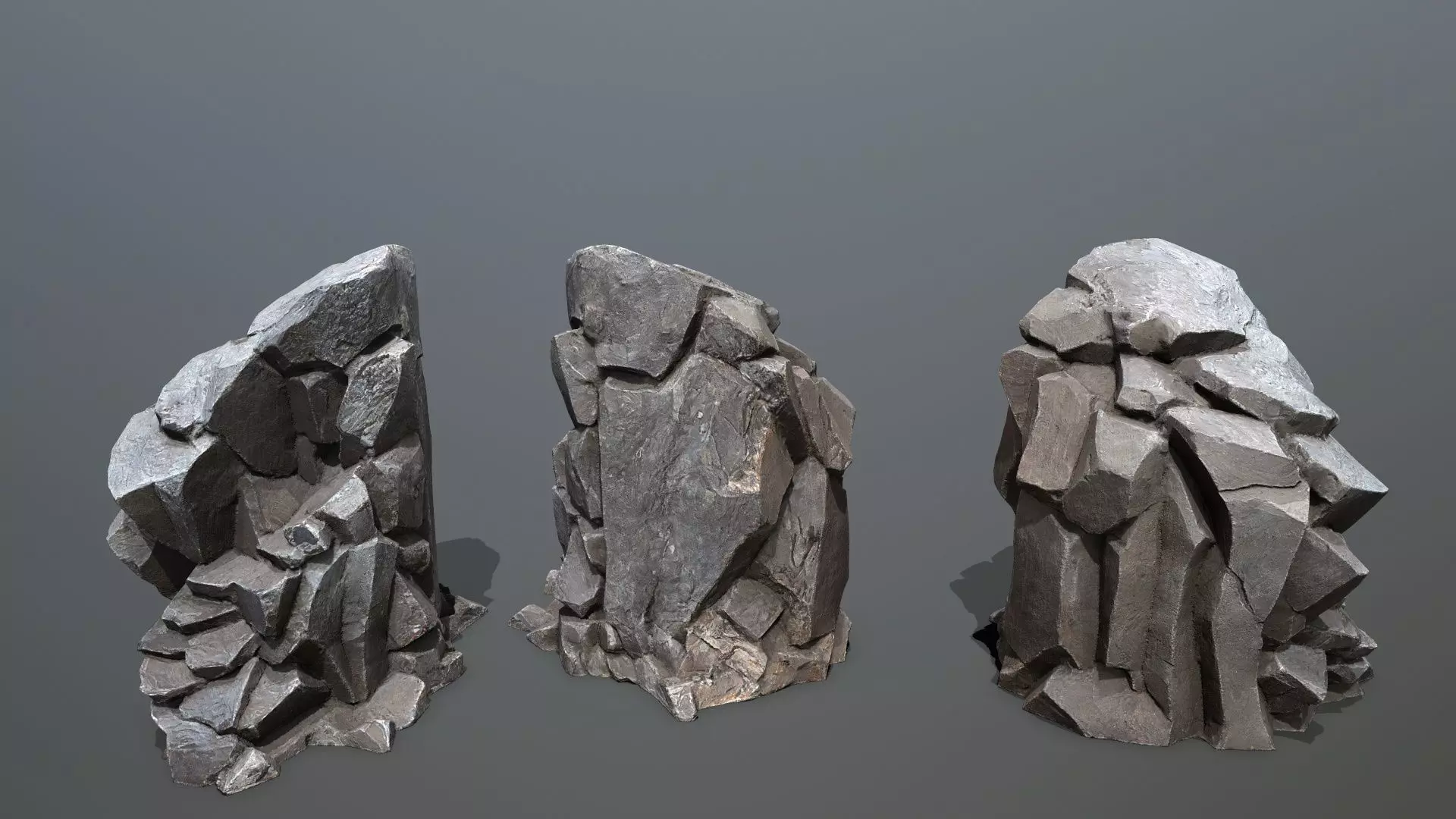 rocks Low-poly 3D model_9