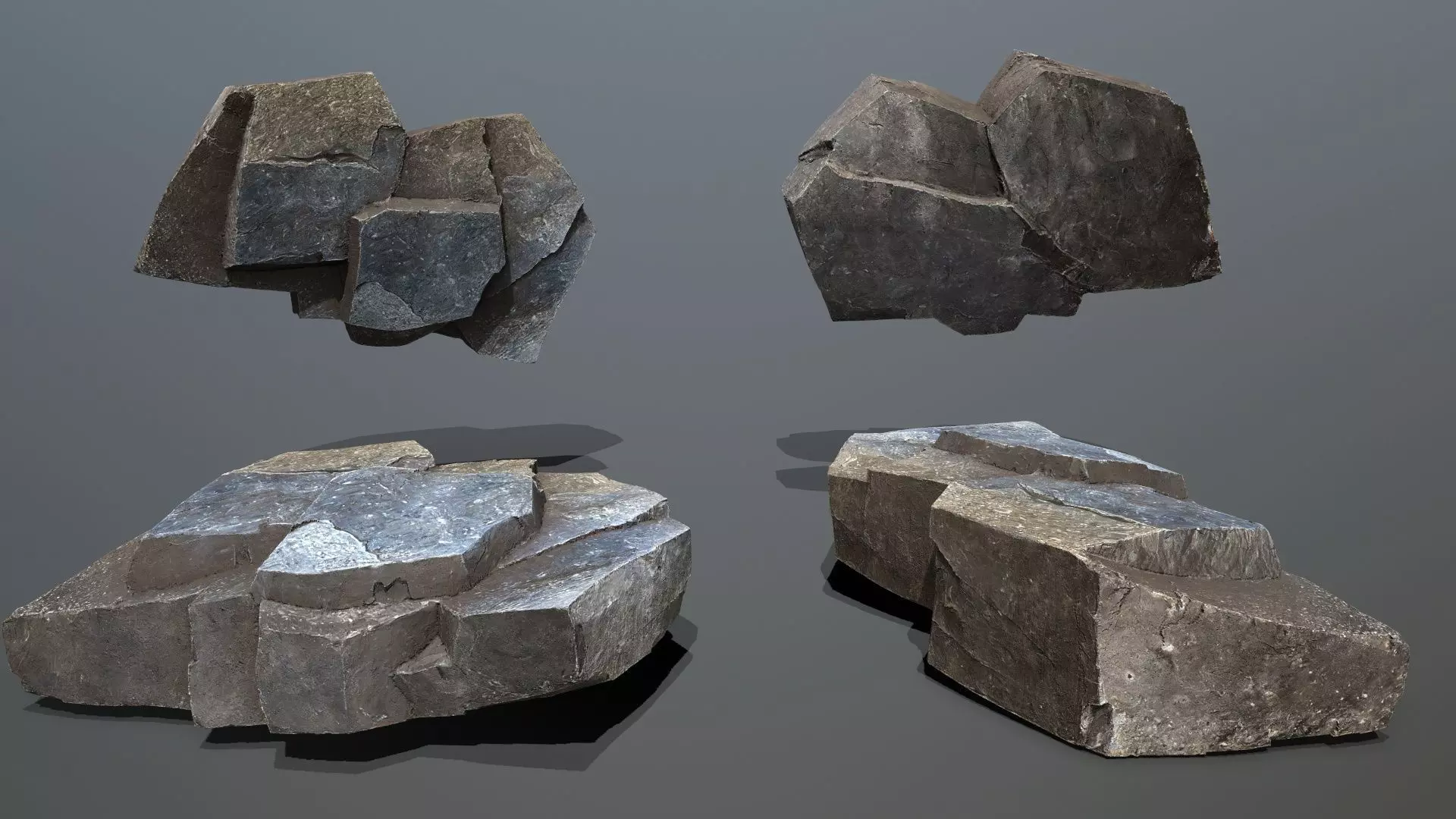 rocks Low-poly 3D model_12