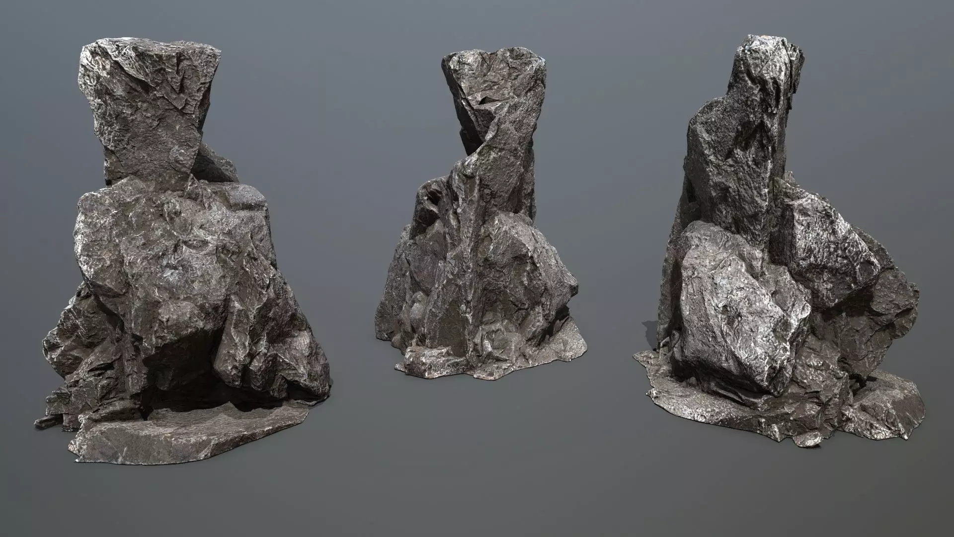 rocks Low-poly 3D model_7