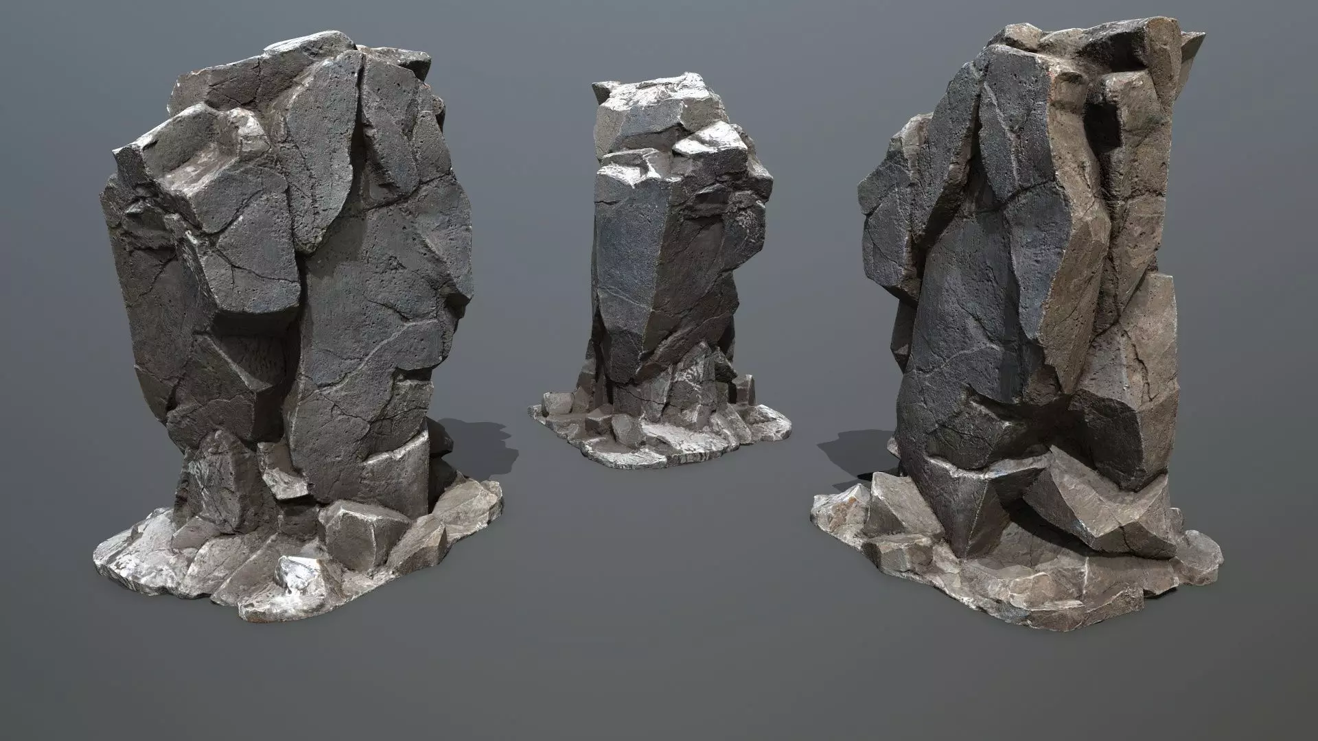 rocks Low-poly 3D model_4