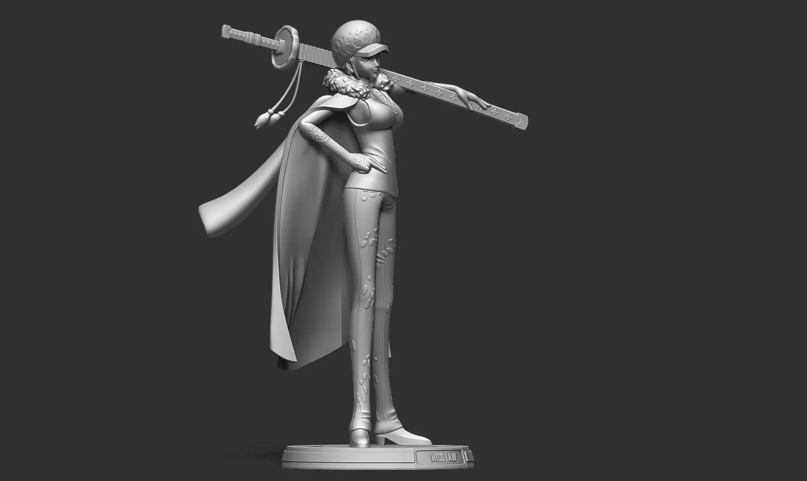 Miss Law - One Piece 3D print model_13