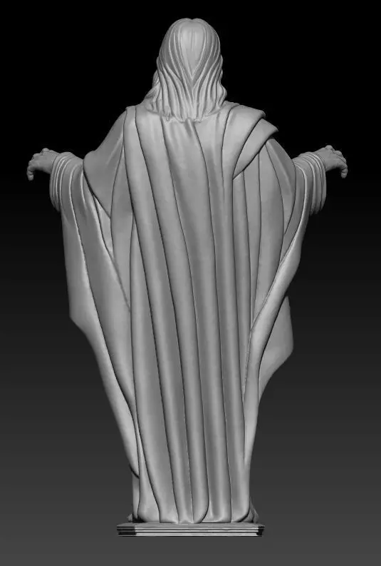 Jesus Statue 3D model_2