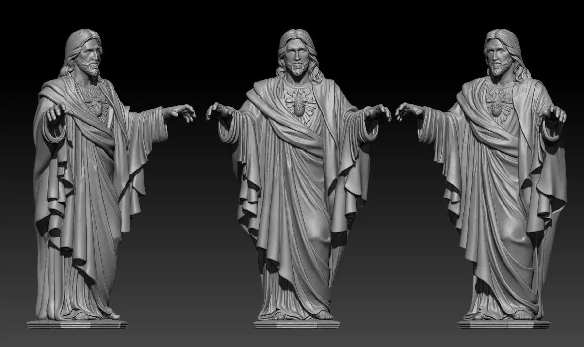 Jesus Statue 3D model_3