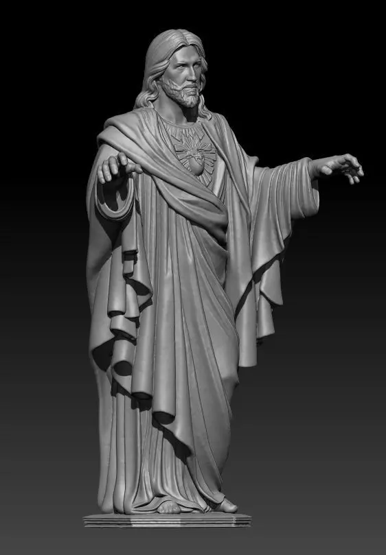 Jesus Statue 3D model_1