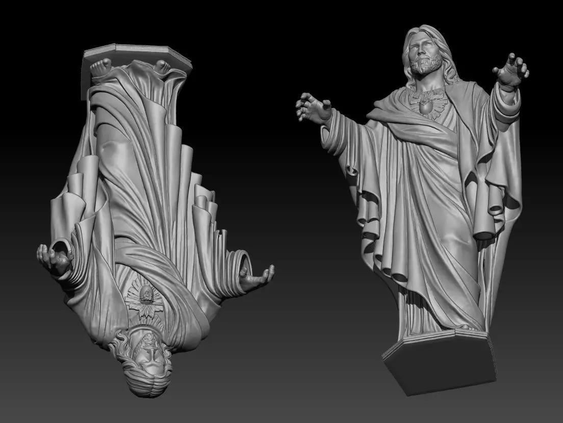 Jesus Statue 3D model_5