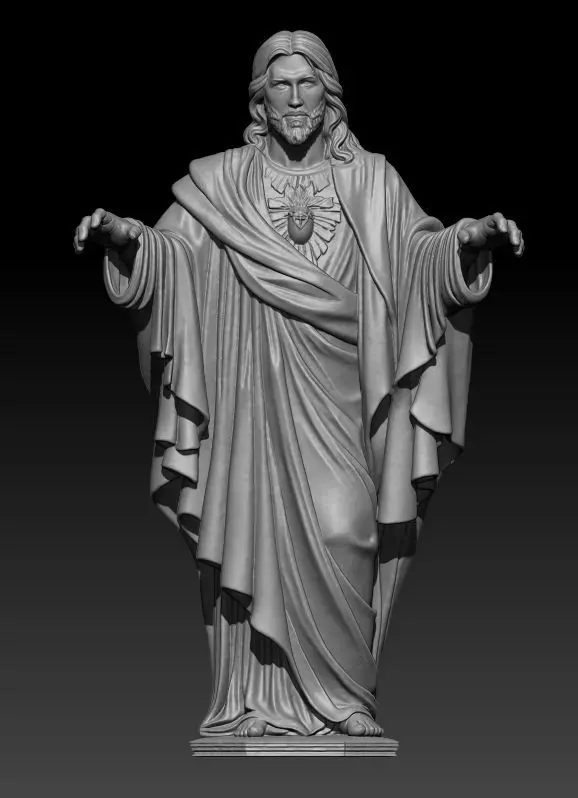 Jesus Statue 3D model_0