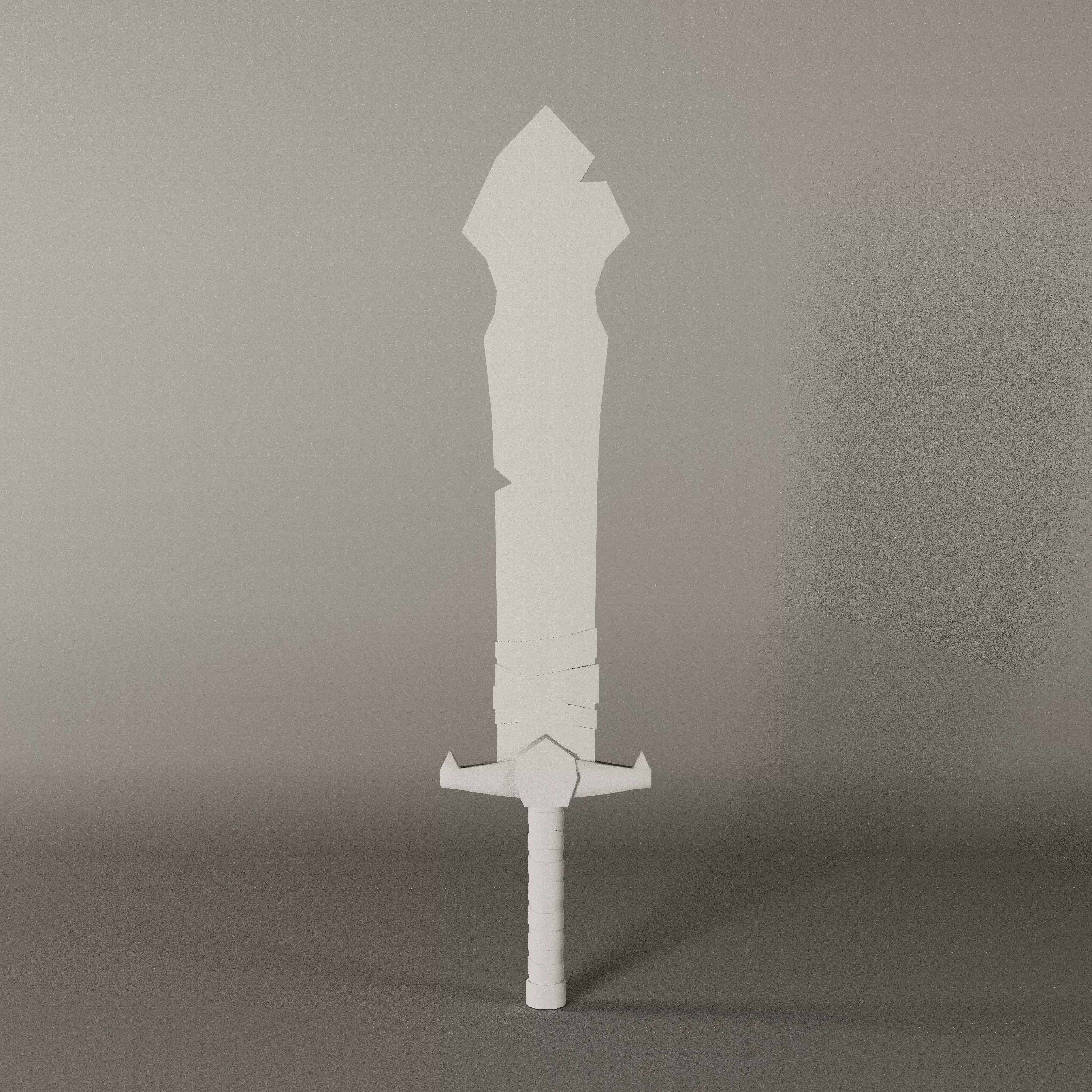 low-poly stylish sword VR-ready AR-ready mobile game asset  Low-poly 3D model_2