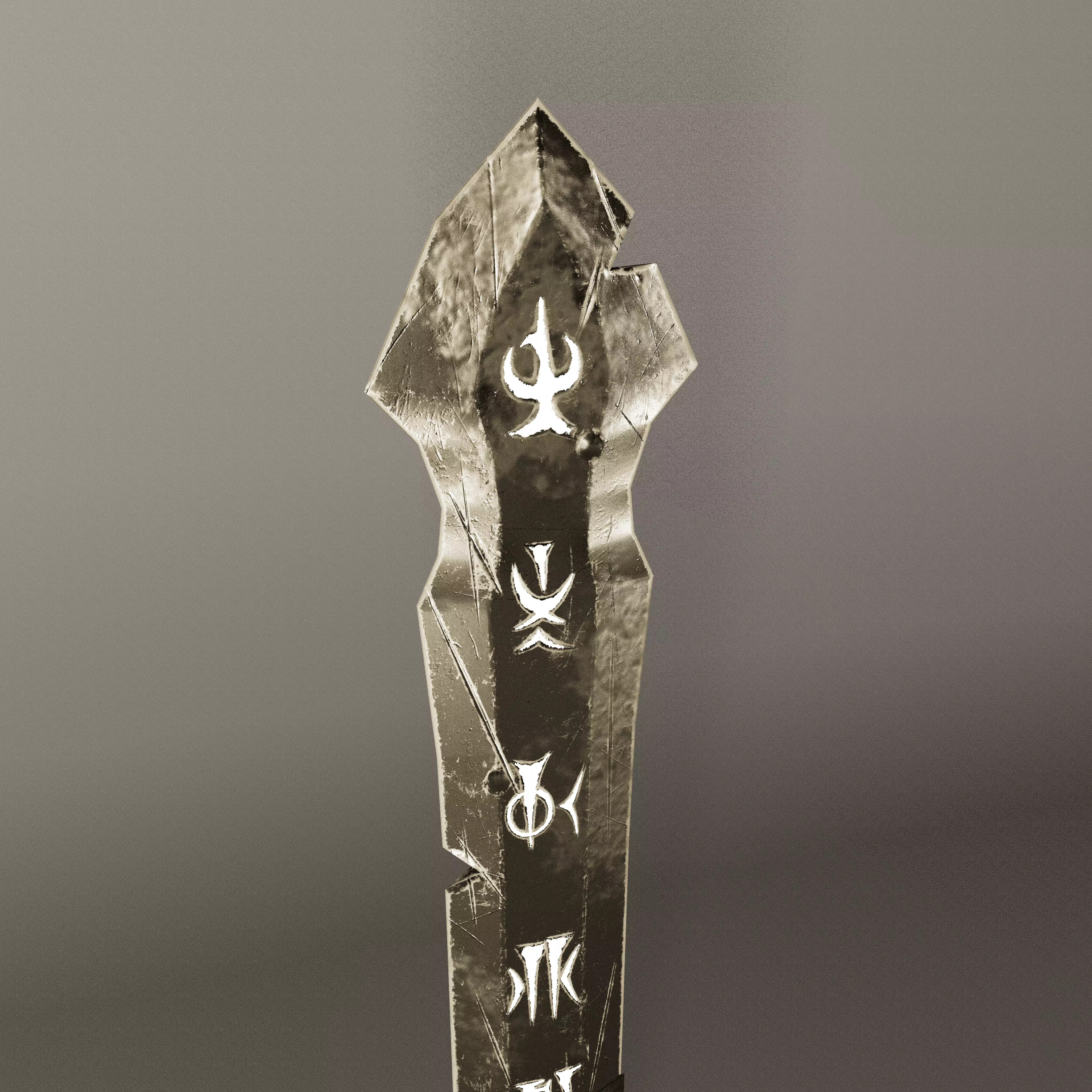 low-poly stylish sword VR-ready AR-ready mobile game asset  Low-poly 3D model_7