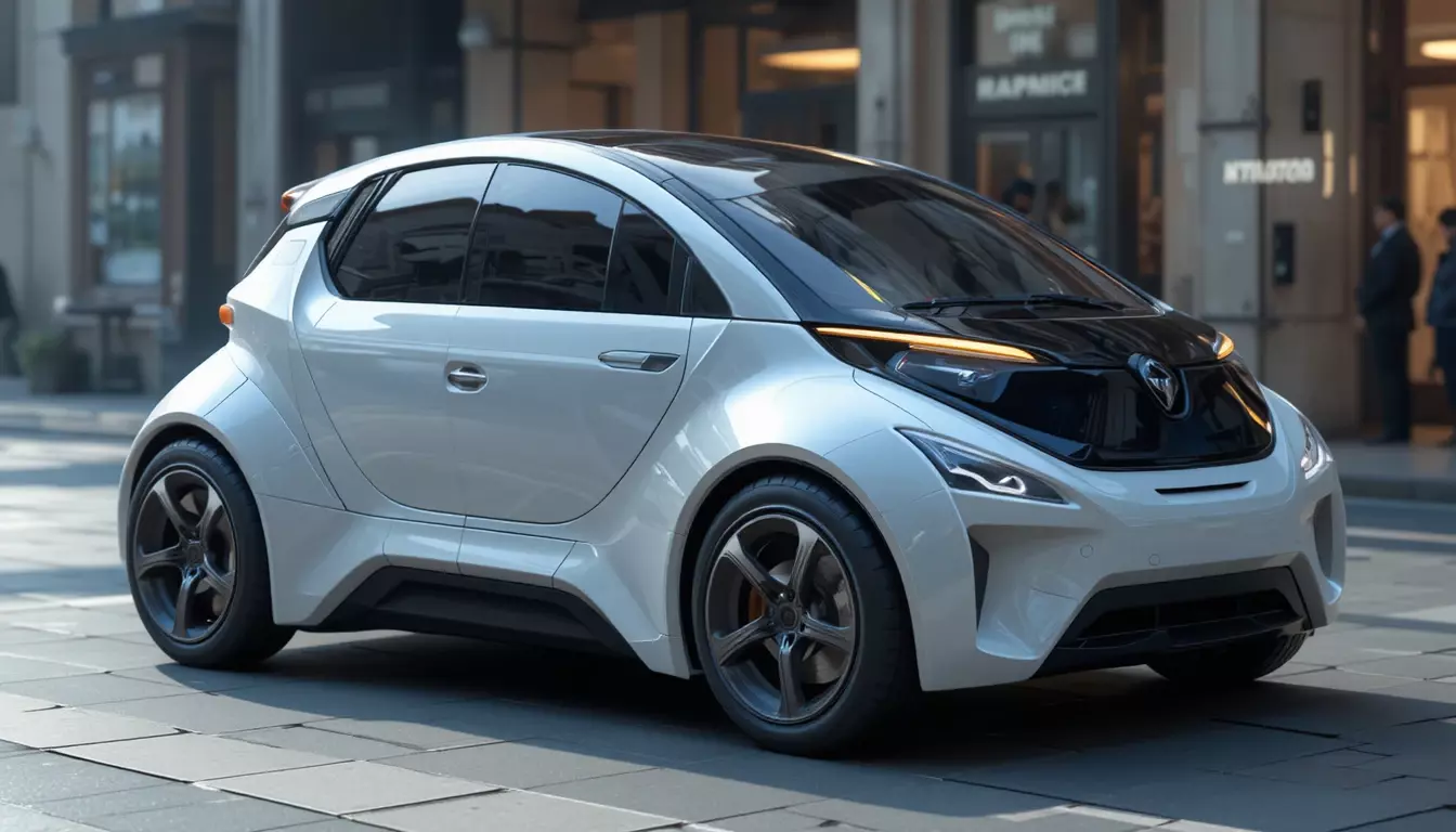 Compact Futuristic Car 3D Model  Low Poly  PBR Low-poly 3D model_5