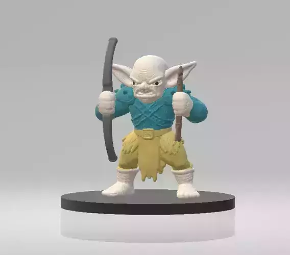 Chibi Goblin  fighter 3d printable model 