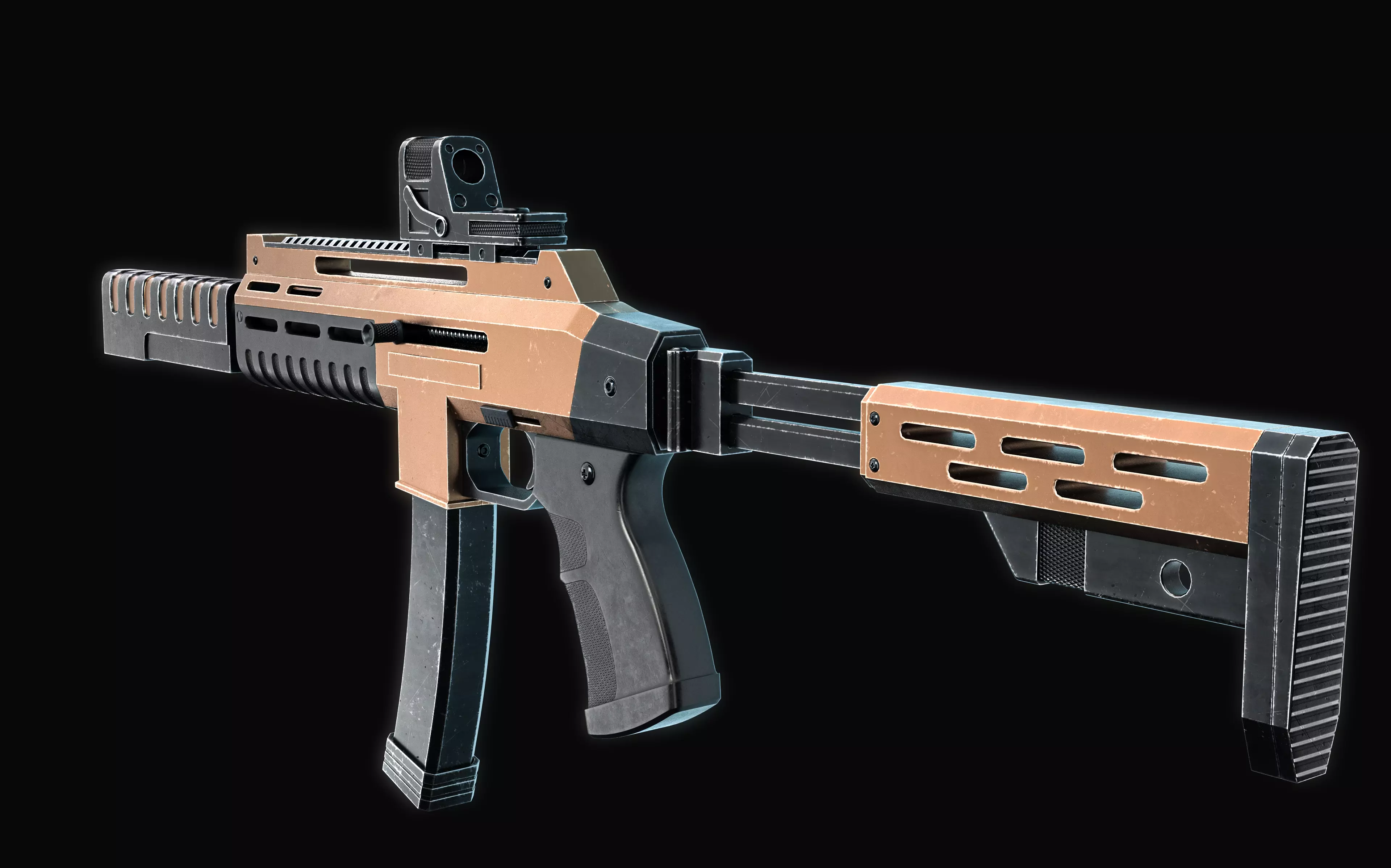 Assault rifles Free 3D model_3