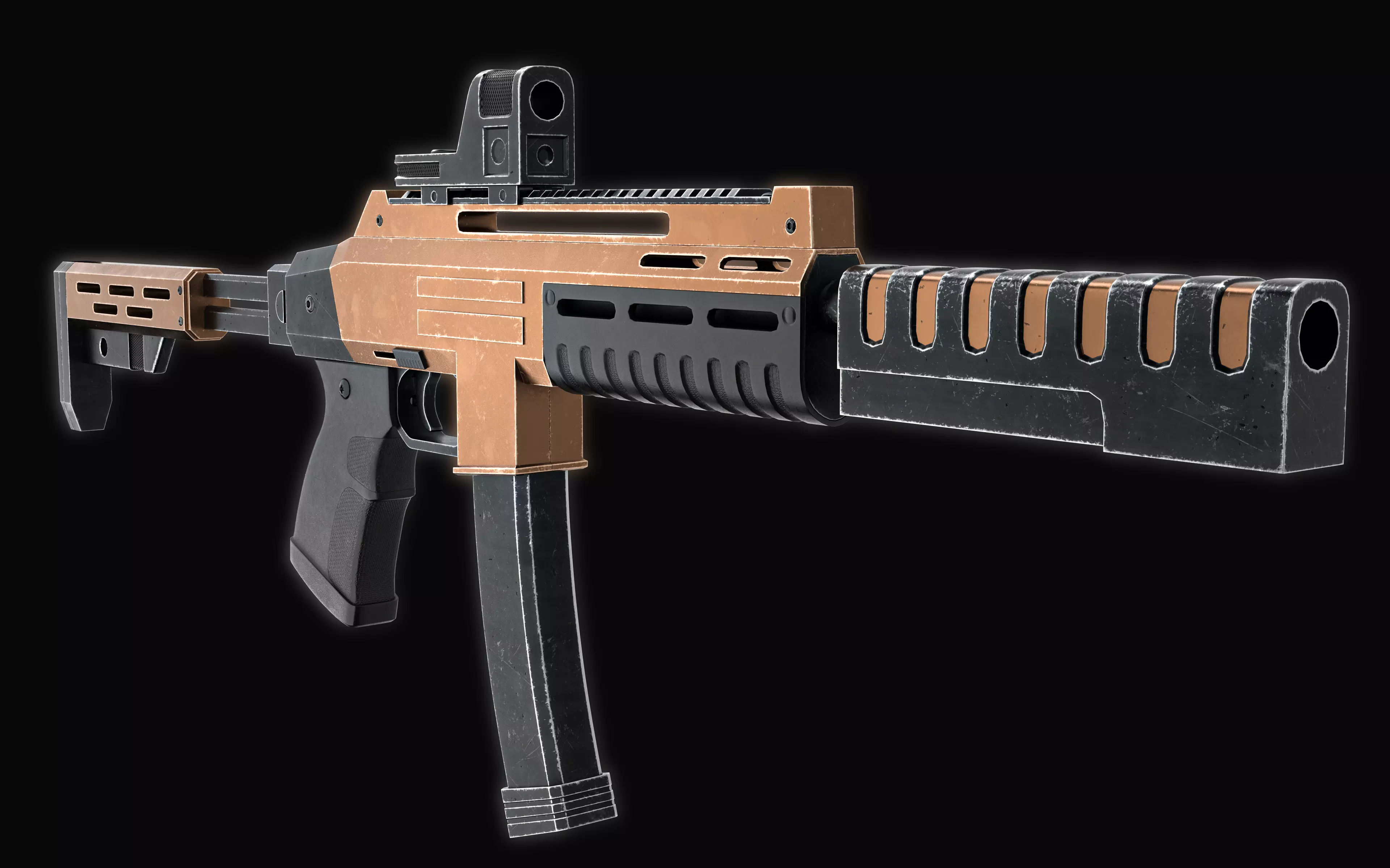 Assault rifles Free 3D model_2