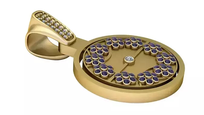 Elegant Ruby Pendant 3D Printable Jewelry Model