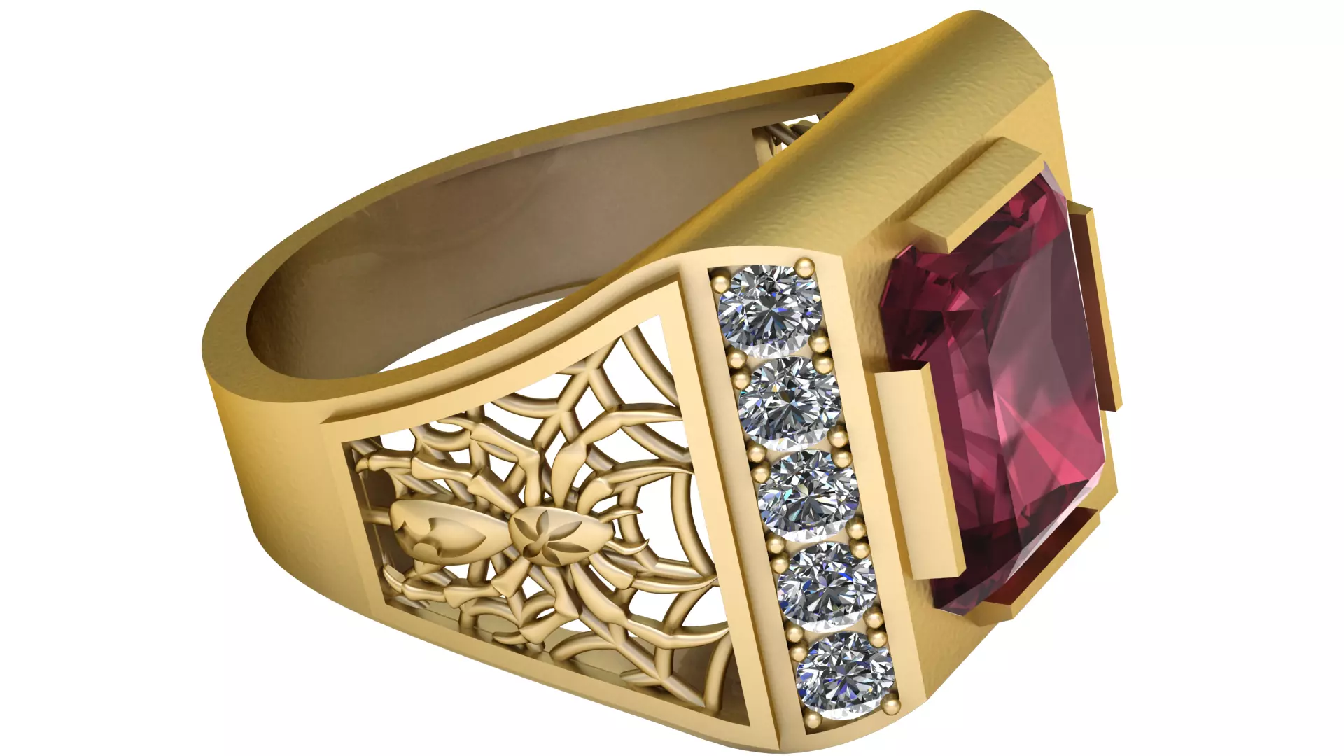 Kings Legacy Signet Ring 3D Printable Model 3D print model_1