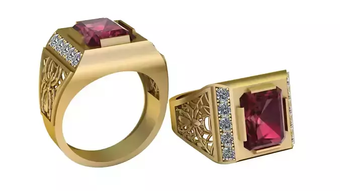 Kings Legacy Signet Ring 3D Printable Model 3D print model Kings Legacy Signet Ring 3D Printable Model 3D print model