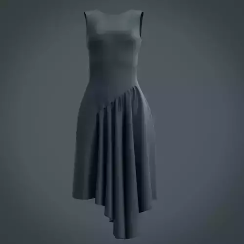 3D Female Clothing - Velvet Dress