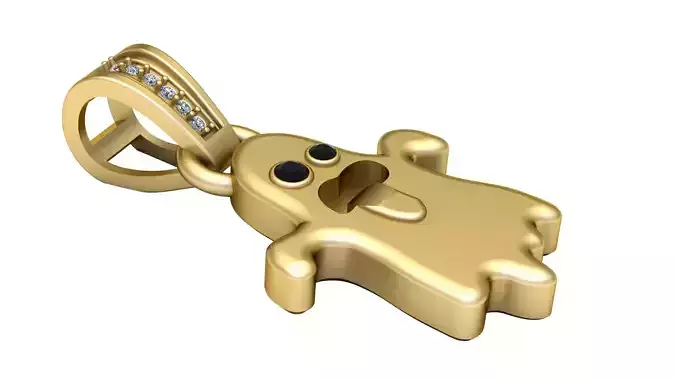 Boo Ghost Pendant 3D Printable Model