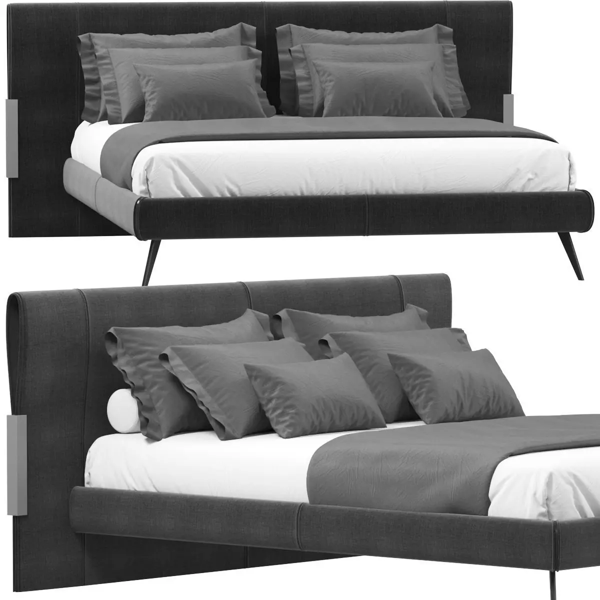 Beds set 3D model_5